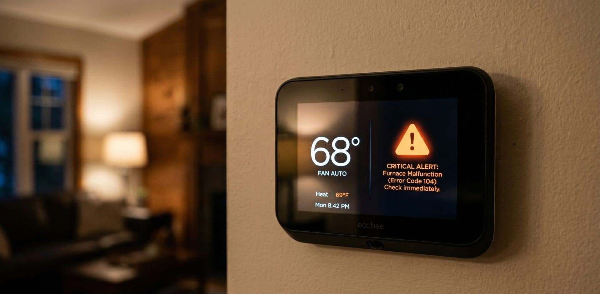 Smart thermostat monitoring an HVAC system Smart thermostat monitoring an HVAC system
